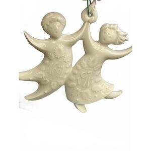 Vintage Haviland Porcelain Dancing Couple Figurines 1971 Noel